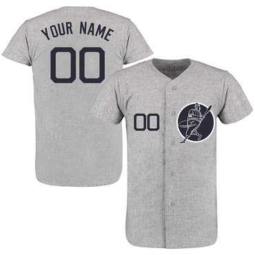 Yankees Gray Customized New Design Jersey,We sell and wholesale Yankees Gray Customized New Design Jersey on line form chian!